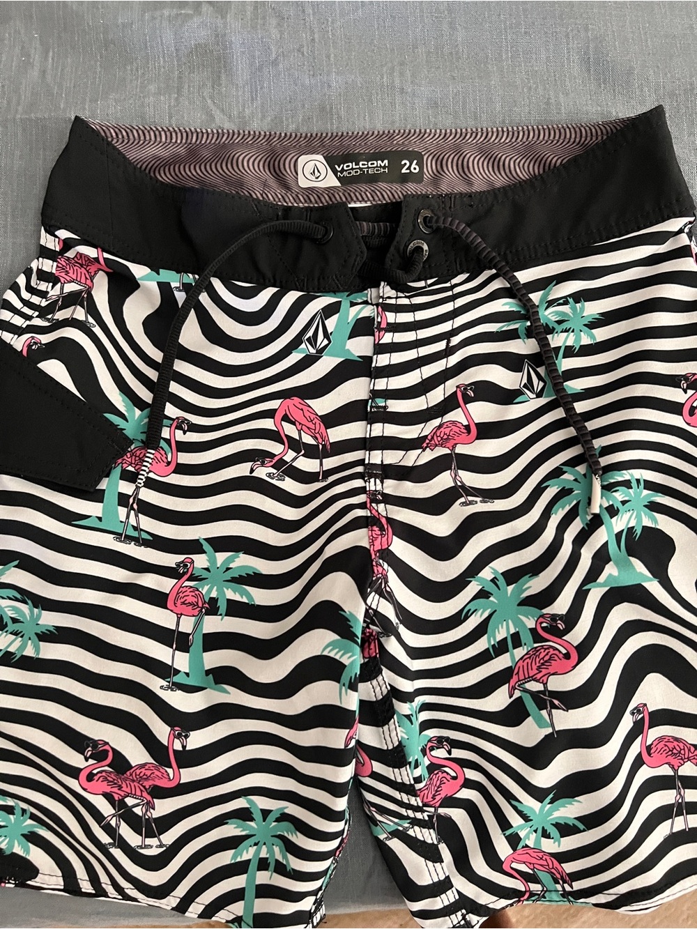 Volcom Mod-Tech Swim Shorts - Black, Gray, White